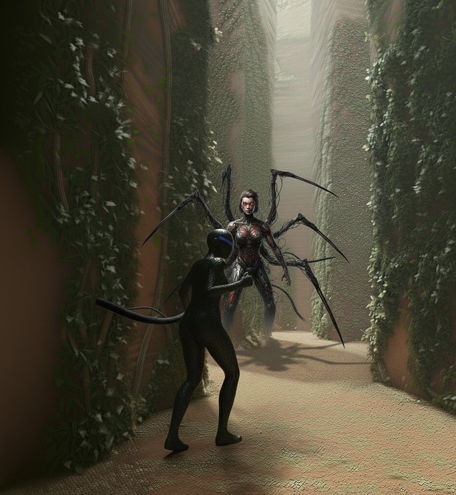 Ariadne against Spider Woman