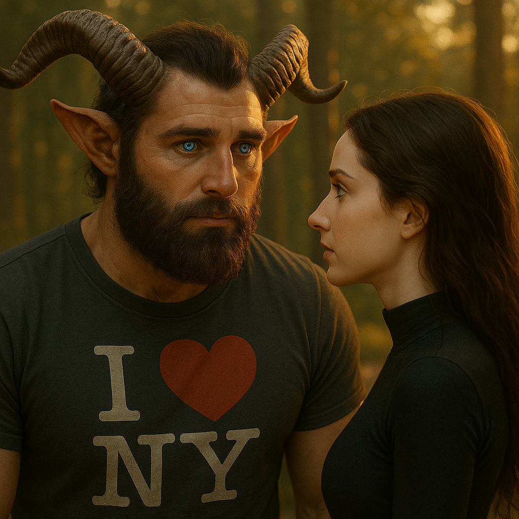 Ariadne talking with the satyr Jericho